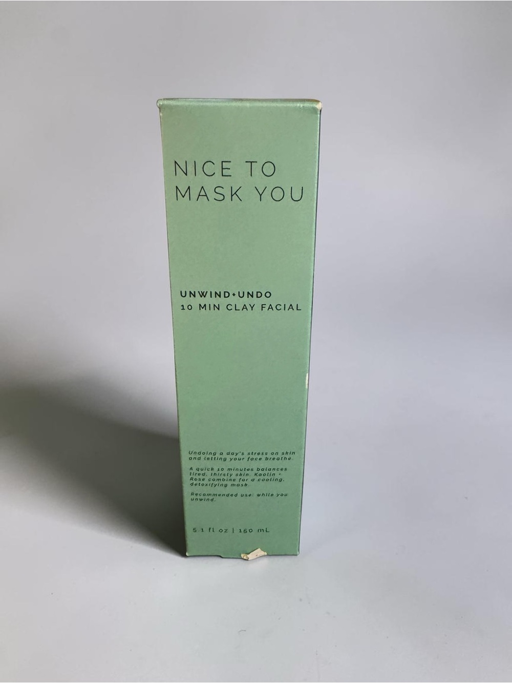 Nice to Mask You Unwind•Undo 10 Min Clay Facial - by Sun +Moon